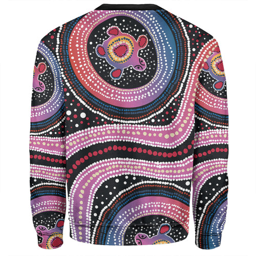 Australia Dot Painting Inspired Aboriginal Sweatshirt - Turtles With Dot In Aboriginal Sweatshirt Australia Dot Painting Inspired Aboriginal Sweatshirt - Turtles With Dot In Aboriginal Sweatshirt