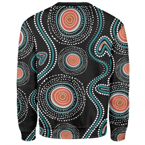Australia Dot Painting Inspired Aboriginal Sweatshirt - Aboriginal Green Dot Patterns Art Painting Sweatshirt Australia Dot Painting Inspired Aboriginal Sweatshirt - Aboriginal Green Dot Patterns Art Painting Sweatshirt