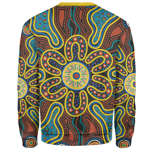 Australia Dot Painting Inspired Aboriginal Sweatshirt - Aboriginal Dot Art Color Inspired Sweatshirt Australia Dot Painting Inspired Aboriginal Sweatshirt - Aboriginal Dot Art Color Inspired Sweatshirt