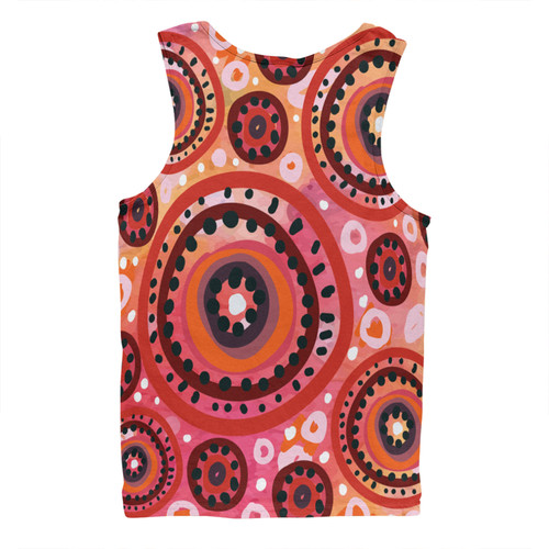 Australia Dot Painting Inspired Aboriginal Men Singlet - Circle In The Aboriginal Dot Art Style Men Singlet Australia Dot Painting Inspired Aboriginal Men Singlet - Circle In The Aboriginal Dot Art Style Men Singlet