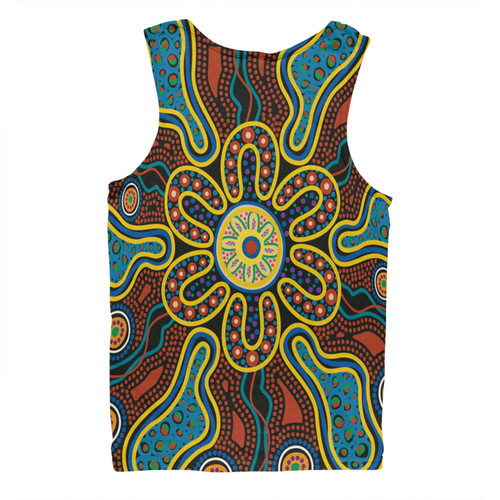 Australia Dot Painting Inspired Aboriginal Men Singlet - Aboriginal Dot Art Color Inspired Men Singlet Australia Dot Painting Inspired Aboriginal Men Singlet - Aboriginal Dot Art Color Inspired Men Singlet