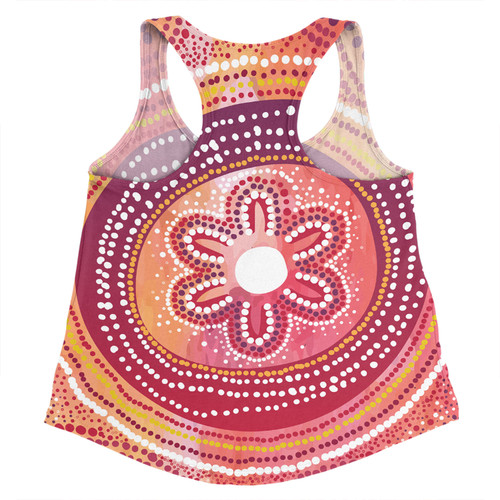 Australia Dot Painting Inspired Aboriginal Women Racerback Singlet - Aboriginal Style Dot Women Racerback Singlet Australia Dot Painting Inspired Aboriginal Women Racerback Singlet - Aboriginal Style Dot Women Racerback Singlet