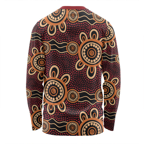Australia Dot Painting Inspired Aboriginal Long Sleeve T-shirt - Aboriginal Dot Pattern Painting Art Long Sleeve T-shirt Australia Dot Painting Inspired Aboriginal Long Sleeve T-shirt - Aboriginal Dot Pattern Painting Art Long Sleeve T-shirt