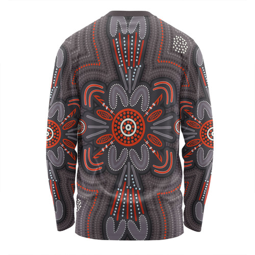 Australia Dot Painting Inspired Aboriginal Long Sleeve T-shirt - Aboriginal Dot Indigenous Art Inspired Long Sleeve T-shirt Australia Dot Painting Inspired Aboriginal Long Sleeve T-shirt - Aboriginal Dot Indigenous Art Inspired Long Sleeve T-shirt