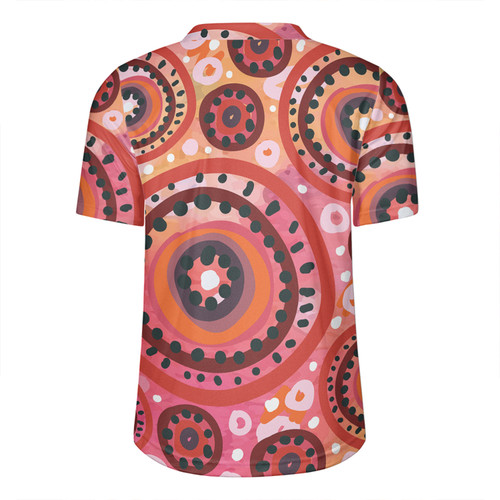 Australia Dot Painting Inspired Aboriginal Rugby Jersey - Circle In The Aboriginal Dot Art Style Rugby Jersey Australia Dot Painting Inspired Aboriginal Rugby Jersey - Circle In The Aboriginal Dot Art Style Rugby Jersey