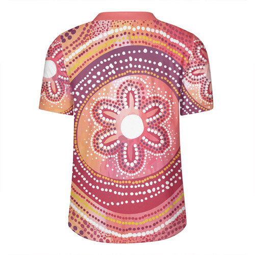 Australia Dot Painting Inspired Aboriginal Rugby Jersey - Aboriginal Style Dot Rugby Jersey Australia Dot Painting Inspired Aboriginal Rugby Jersey - Aboriginal Style Dot Rugby Jersey