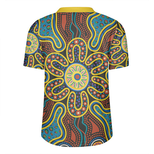 Australia Dot Painting Inspired Aboriginal Rugby Jersey - Aboriginal Dot Art Color Inspired Rugby Jersey Australia Dot Painting Inspired Aboriginal Rugby Jersey - Aboriginal Dot Art Color Inspired Rugby Jersey