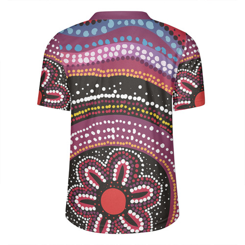 Australia Dot Painting Inspired Aboriginal Rugby Jersey - Aboriginal Color Dot Inspired Rugby Jersey Australia Dot Painting Inspired Aboriginal Rugby Jersey - Aboriginal Color Dot Inspired Rugby Jersey