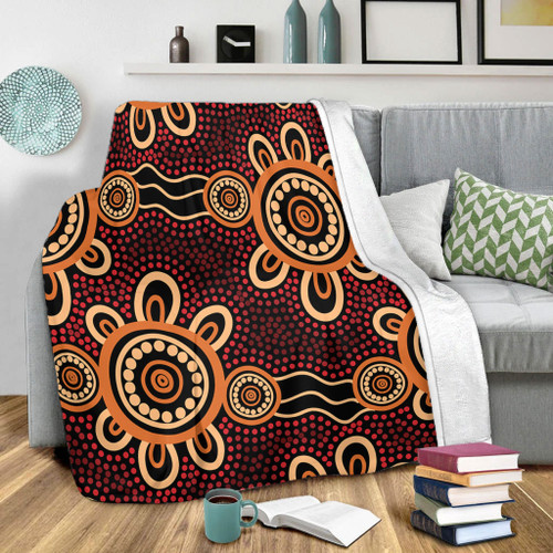 Australia Dot Painting Inspired Aboriginal Blanket - Aboriginal Dot Pattern Painting Art Blanket Australia Dot Painting Inspired Aboriginal Blanket - Aboriginal Dot Pattern Painting Art Blanket