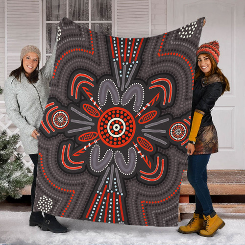Australia Dot Painting Inspired Aboriginal Blanket - Aboriginal Dot Indigenous Art Inspired Blanket Australia Dot Painting Inspired Aboriginal Blanket - Aboriginal Dot Indigenous Art Inspired Blanket