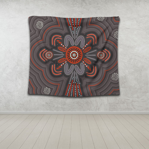 Australia Dot Painting Inspired Aboriginal Tapestry - Aboriginal Dot Indigenous Art Inspired Tapestry Australia Dot Painting Inspired Aboriginal Tapestry - Aboriginal Dot Indigenous Art Inspired Tapestry