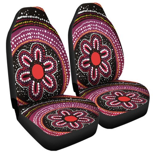 Australia Dot Painting Inspired Aboriginal Car Seat Cover - Aboriginal Color Dot Inspired Car Seat Cover Australia Dot Painting Inspired Aboriginal Car Seat Cover - Aboriginal Color Dot Inspired Car Seat Cover