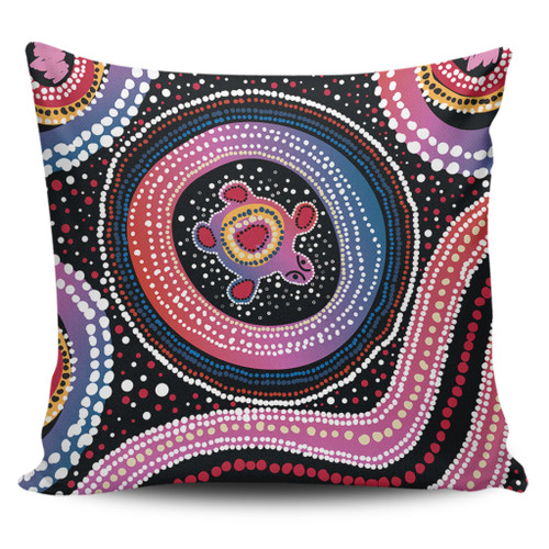 Australia Dot Painting Inspired Aboriginal Pillow Cases - Turtles With Dot In Aboriginal Pillow Cases Australia Dot Painting Inspired Aboriginal Pillow Cases - Turtles With Dot In Aboriginal Pillow Cases