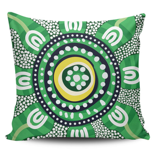 Australia Dot Painting Inspired Aboriginal Pillow Cases - Green Aboriginal Inspired Dot Art Pillow Cases Australia Dot Painting Inspired Aboriginal Pillow Cases - Green Aboriginal Inspired Dot Art Pillow Cases
