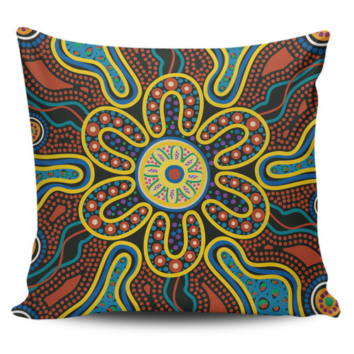 Australia Dot Painting Inspired Aboriginal Pillow Cases - Aboriginal Dot Art Color Inspired Pillow Cases Australia Dot Painting Inspired Aboriginal Pillow Cases - Aboriginal Dot Art Color Inspired Pillow Cases