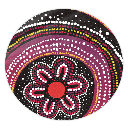 Australia Dot Painting Inspired Aboriginal Round Rug - Aboriginal Color Dot Inspired Round Rug Australia Dot Painting Inspired Aboriginal Round Rug - Aboriginal Color Dot Inspired Round Rug