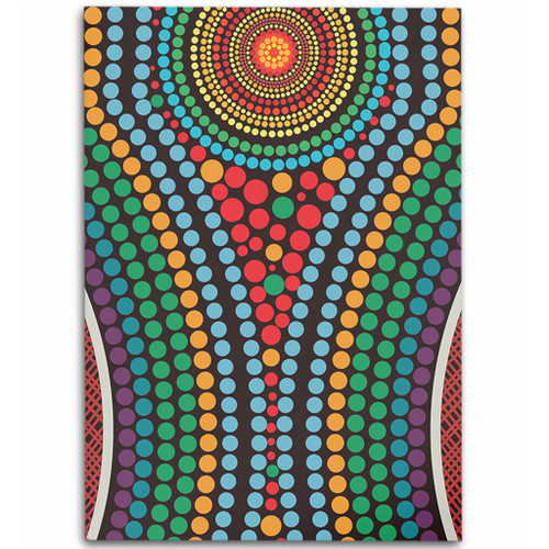 Australia Dot Painting Inspired Aboriginal Area Rug - Dot Color In The Aboriginal Style Area Rug Australia Dot Painting Inspired Aboriginal Area Rug - Dot Color In The Aboriginal Style Area Rug