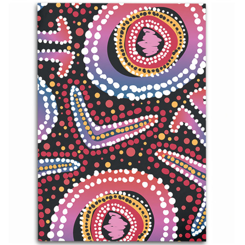 Australia Dot Painting Inspired Aboriginal Area Rug - Boomerang From Aboriginal Art Area Rug Australia Dot Painting Inspired Aboriginal Area Rug - Boomerang From Aboriginal Art Area Rug