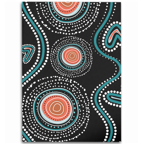 Australia Dot Painting Inspired Aboriginal Area Rug - Aboriginal Green Dot Patterns Art Painting Area Rug Australia Dot Painting Inspired Aboriginal Area Rug - Aboriginal Green Dot Patterns Art Painting Area Rug