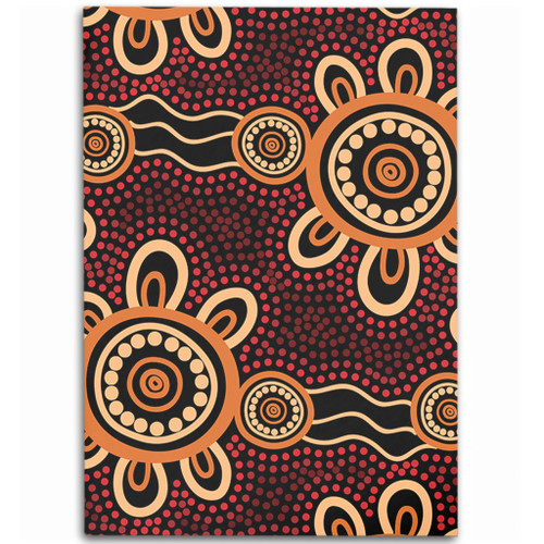 Australia Dot Painting Inspired Aboriginal Area Rug - Aboriginal Dot Pattern Painting Art Area Rug Australia Dot Painting Inspired Aboriginal Area Rug - Aboriginal Dot Pattern Painting Art Area Rug