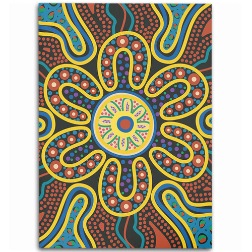 Australia Dot Painting Inspired Aboriginal Area Rug - Aboriginal Dot Art Color Inspired Area Rug Australia Dot Painting Inspired Aboriginal Area Rug - Aboriginal Dot Art Color Inspired Area Rug