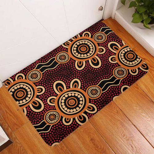 Australia Dot Painting Inspired Aboriginal Doormat - Aboriginal Dot Pattern Painting Art Doormat Australia Dot Painting Inspired Aboriginal Doormat - Aboriginal Dot Pattern Painting Art Doormat