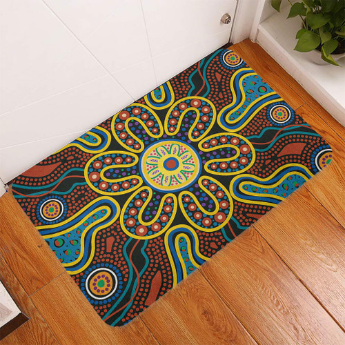 Australia Dot Painting Inspired Aboriginal Doormat - Aboriginal Dot Art Color Inspired Doormat Australia Dot Painting Inspired Aboriginal Doormat - Aboriginal Dot Art Color Inspired Doormat