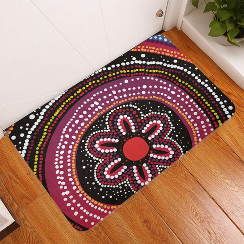 Australia Dot Painting Inspired Aboriginal Doormat - Aboriginal Color Dot Inspired Doormat Australia Dot Painting Inspired Aboriginal Doormat - Aboriginal Color Dot Inspired Doormat