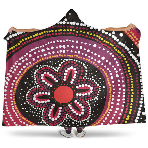 Australia Dot Painting Inspired Aboriginal Hooded Blanket - Aboriginal Color Dot Inspired Hooded Blanket Australia Dot Painting Inspired Aboriginal Hooded Blanket - Aboriginal Color Dot Inspired Hooded Blanket
