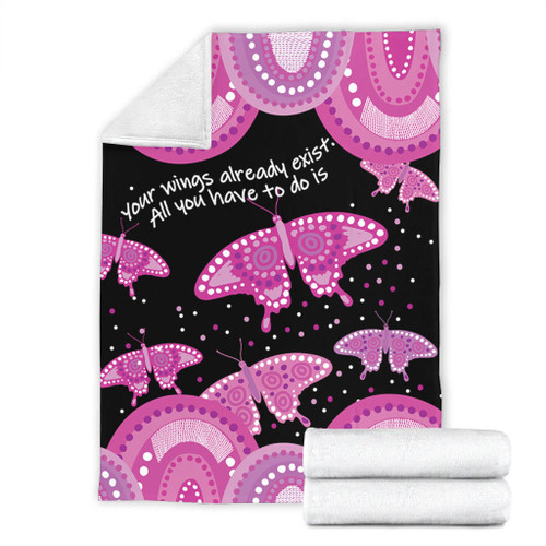 Australia Animals Aboriginal Blanket - Your Wings Already Exist Aboriginal Pink Butterflies Art Inspired Blanket Australia Animals Aboriginal Blanket - Your Wings Already Exist Aboriginal Pink Butterflies Art Inspired Blanket
