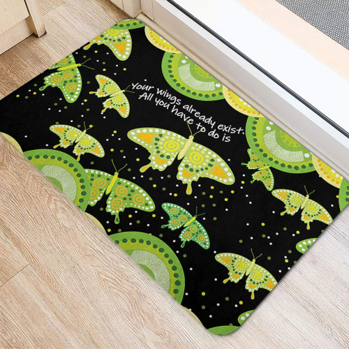 Australia Animals Aboriginal Doormat - Your Wings Already Exist Aboriginal Green Butterflies Art Inspired Doormat Australia Animals Aboriginal Doormat - Your Wings Already Exist Aboriginal Green Butterflies Art Inspired Doormat