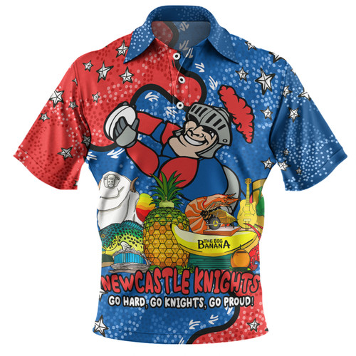 Newcastle Knights Custom Polo Shirt - Australian Big Things Polo Shirt Newcastle Knights Custom Polo Shirt - Australian Big Things Polo Shirt