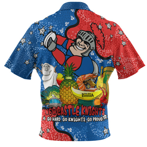 Newcastle Knights Custom Polo Shirt - Australian Big Things Polo Shirt Newcastle Knights Custom Polo Shirt - Australian Big Things Polo Shirt