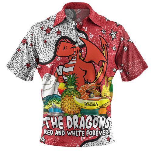 St. George Illawarra Dragons Custom Polo Shirt - Australian Big Things Polo Shirt St. George Illawarra Dragons Custom Polo Shirt - Australian Big Things Polo Shirt