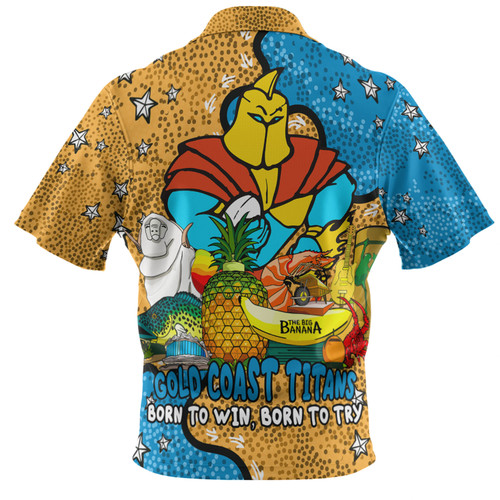 Gold Coast Titans Custom Polo Shirt - Australian Big Things Polo Shirt Gold Coast Titans Custom Polo Shirt - Australian Big Things Polo Shirt