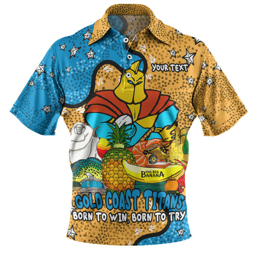 Gold Coast Titans Custom Polo Shirt - Australian Big Things Polo Shirt