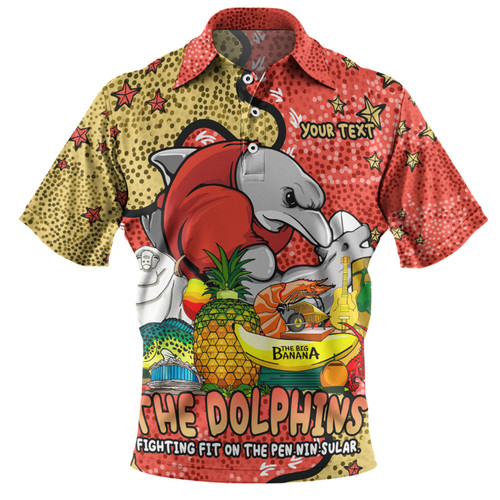 Redcliffe Dolphins Custom Polo Shirt - Australian Big Things Polo Shirt