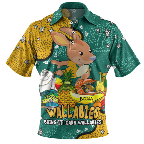 Australia Wallabies Custom Polo Shirt - Australian Big Things Polo Shirt Australia Wallabies Custom Polo Shirt - Australian Big Things Polo Shirt
