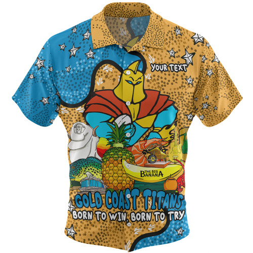 Gold Coast Titans Custom Hawaiian Shirt - Australian Big Things Hawaiian Shirt