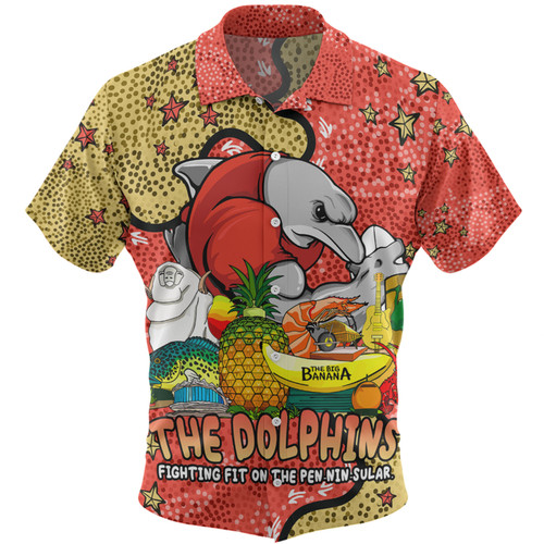 Redcliffe Dolphins Custom Hawaiian Shirt - Australian Big Things Hawaiian Shirt Redcliffe Dolphins Custom Hawaiian Shirt - Australian Big Things Hawaiian Shirt
