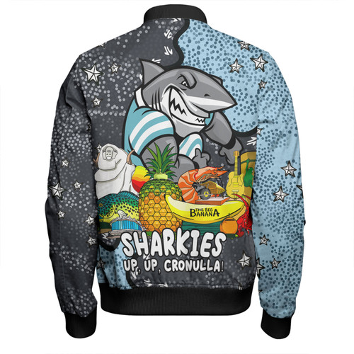 Cronulla-Sutherland Sharks Custom Bomber Jacket - Australian Big Things Bomber Jacket Cronulla-Sutherland Sharks Custom Bomber Jacket - Australian Big Things Bomber Jacket