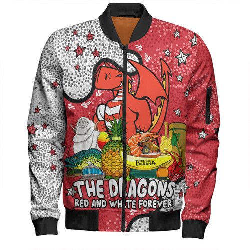 St. George Illawarra Dragons Custom Bomber Jacket - Australian Big Things Bomber Jacket St. George Illawarra Dragons Custom Bomber Jacket - Australian Big Things Bomber Jacket