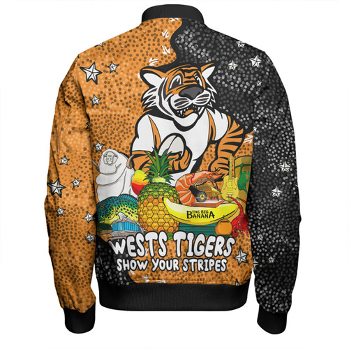 Wests Tigers Custom Bomber Jacket - Australian Big Things Bomber Jacket Wests Tigers Custom Bomber Jacket - Australian Big Things Bomber Jacket