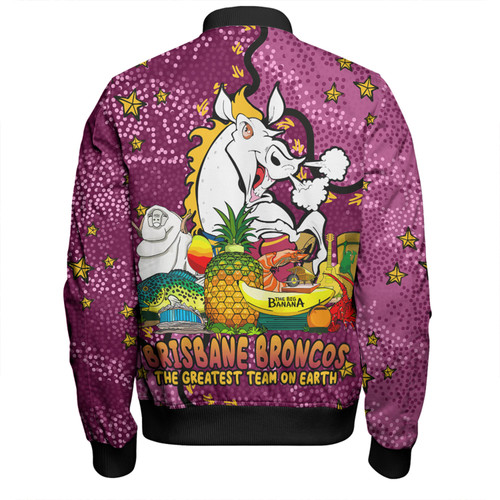 Brisbane Broncos Custom Bomber Jacket - Australian Big Things Bomber Jacket Brisbane Broncos Custom Bomber Jacket - Australian Big Things Bomber Jacket
