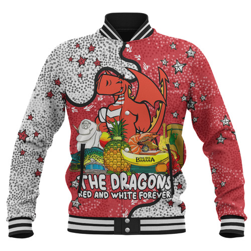 St. George Illawarra Dragons Custom Baseball Jacket - Australian Big Things Baseball Jacket St. George Illawarra Dragons Custom Baseball Jacket - Australian Big Things Baseball Jacket