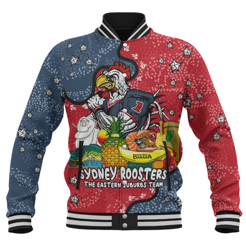 Sydney Roosters Custom Baseball Jacket - Australian Big Things Baseball Jacket Sydney Roosters Custom Baseball Jacket - Australian Big Things Baseball Jacket