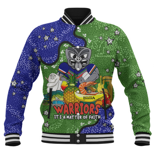New Zealand Warriors Custom Baseball Jacket - Australian Big Things Baseball Jacket New Zealand Warriors Custom Baseball Jacket - Australian Big Things Baseball Jacket