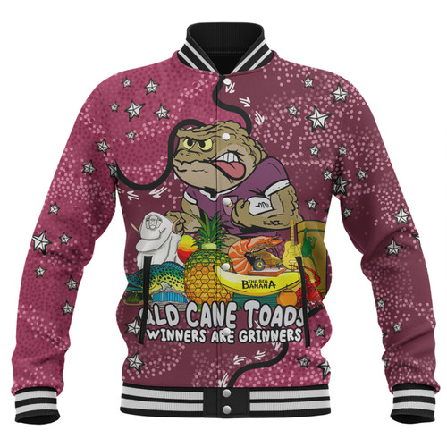 Queensland Cane Toads Custom Baseball Jacket - Australian Big Things Baseball Jacket Queensland Cane Toads Custom Baseball Jacket - Australian Big Things Baseball Jacket
