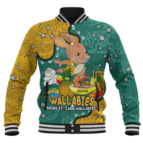 Australia Wallabies Custom Baseball Jacket - Australian Big Things Baseball Jacket Australia Wallabies Custom Baseball Jacket - Australian Big Things Baseball Jacket
