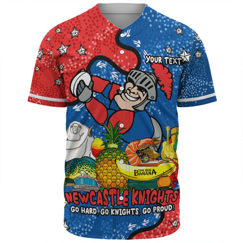 Newcastle Knights Custom Baseball Shirt - Australian Big Things Baseball Shirt